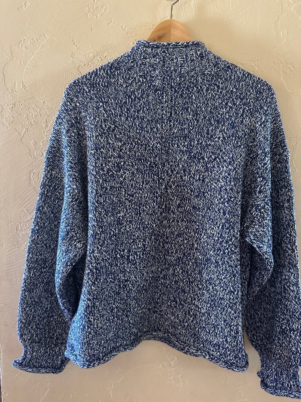 J Crew Marled Navy 2025 rollneck oversized sweater Small - Picture 4 of 5